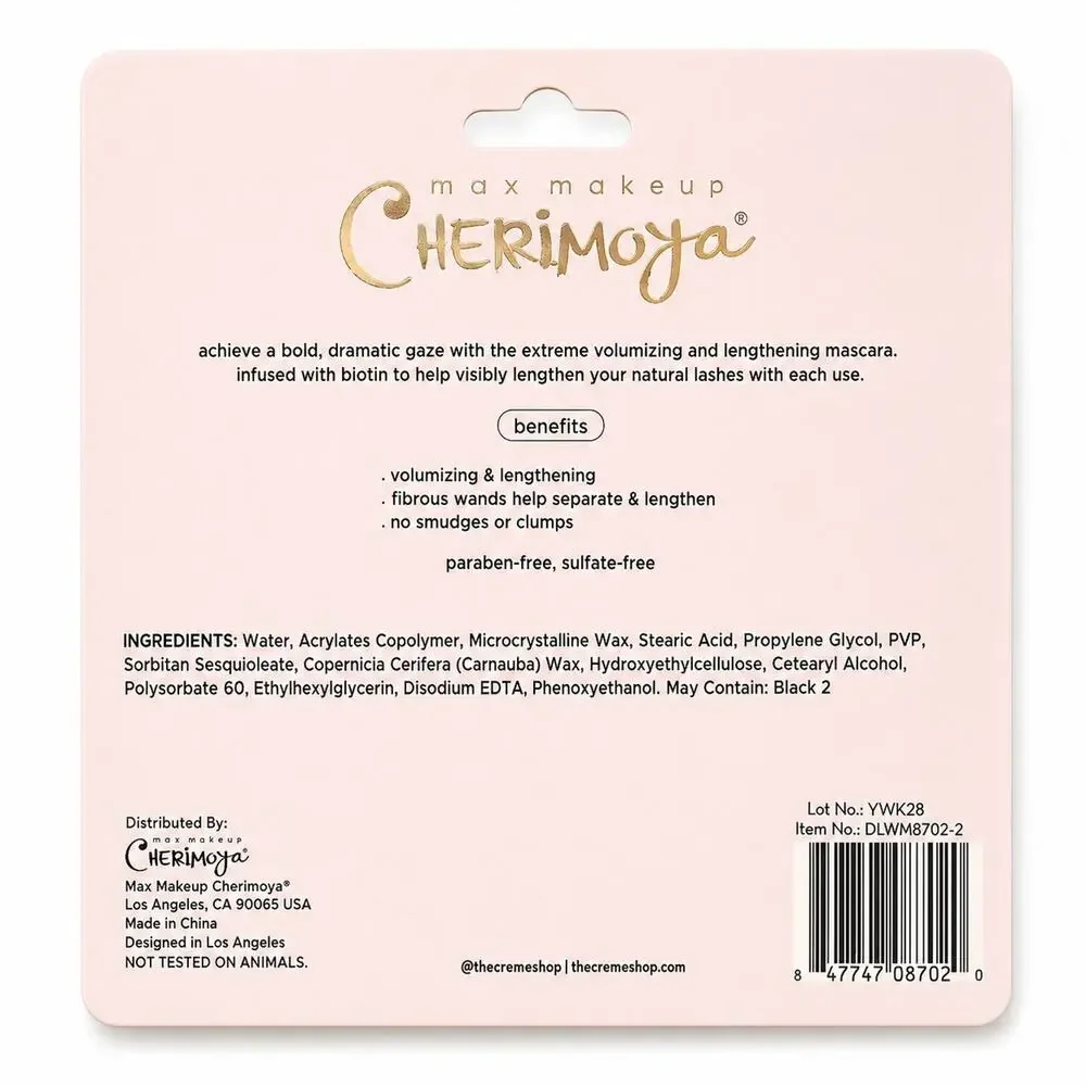 Cherimoya Dramatic Lift Mascara Duo Black Volume Falsie Effect Set of 2